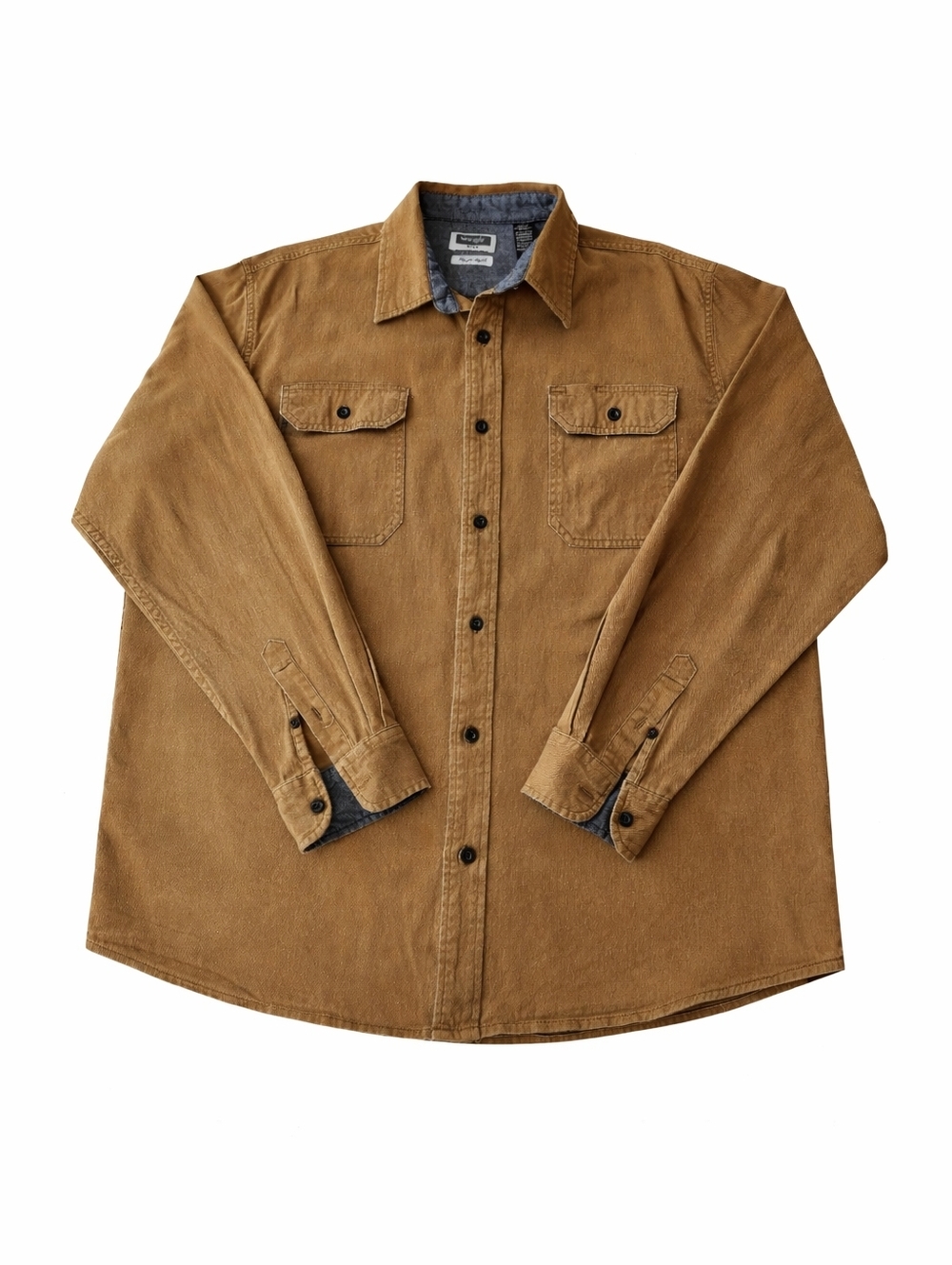 Wrangler Flex for Comfort Tan Utility Button Up Shirt L